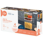 Kit 4 Contenedores Herméticos Modo Cristal Coza®