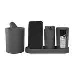 Conjunto para Baño Serene 4 Piezas Gris Grafito Coza®