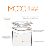 Contenedor Hermético Modo 1,2 Litros Cristal Coza®