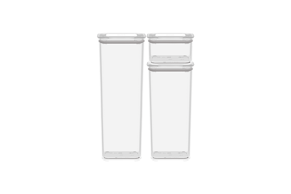 Kit 3 Contenedores Herméticos Modo Cristal Coza®