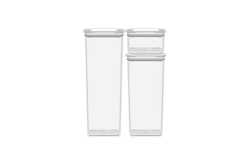 Kit 3 Contenedores Herméticos Modo Cristal Coza®