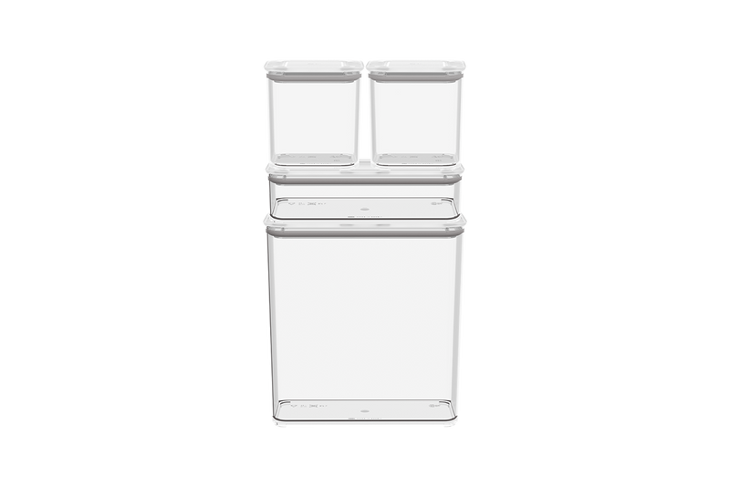 Kit 4 Contenedores Herméticos Modo Cristal Coza®