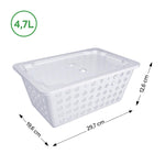 Cesta Organizadora con Tapa One Grande 4,7 Litros Natural Coza®