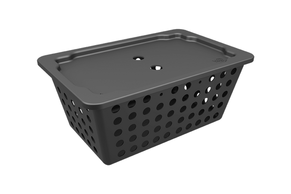 Cesta Organizadora con Tapa One Grande 4,7 Litros Negro Coza®