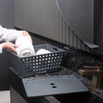 Cesta Organizadora con Tapa One Grande 4,7 Litros Negro Coza®