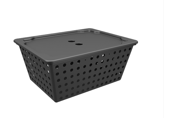 Cesta Organizadora con Tapa One Maxi 13,5 Litros Negro Coza®