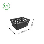 Cesta Organizadora One Pequeña 1,5 Litros Negro Coza®