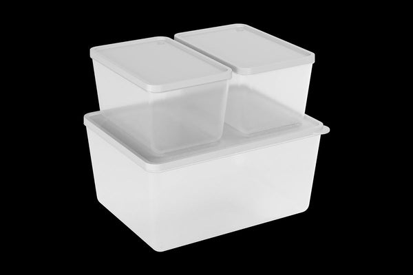 Set de Potes con Tapa Basic 3 Piezas Natural Coza®