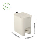 Basurero Mariposa con Pedal 6L Negro con Asa Coza®