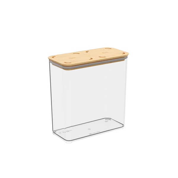 Contenedor Hermético Rectangular Modo Bambú 2,7 Litros Cristal Coza®